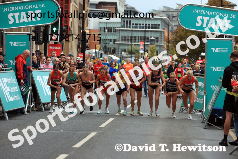 Elite Womens 5k, AJ Bell Great North 5k. Photo: David T. Hewitson/Sports for All Pics